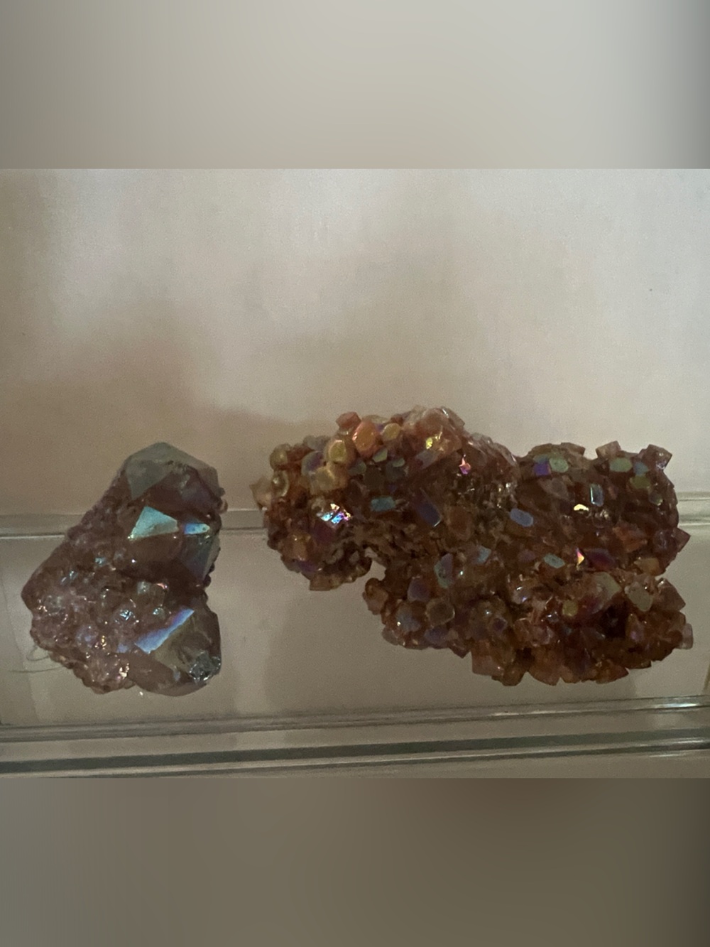 Aura Amethyst and Aura Aragonite Crystal Home Accent